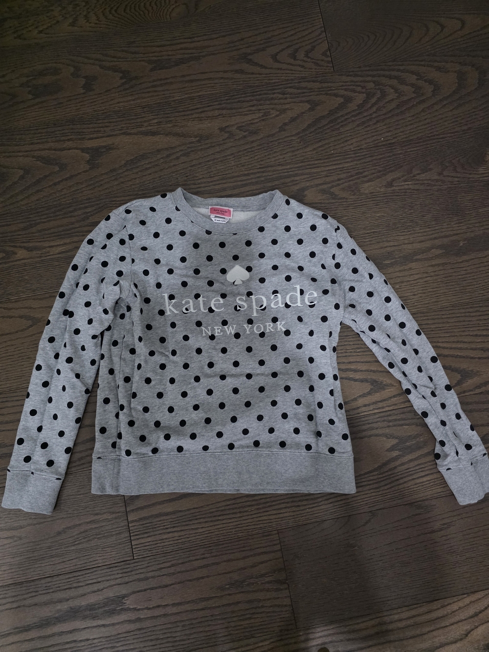 kate spade Women's Gray Polka Dot Sweatshirt